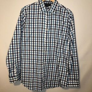 Banana Republic Men’s Blue Plaid Long Sleeve Shirt